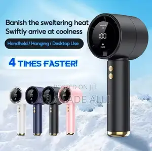 Portable Hand Fan , 100 Wind Speeds, Mini Bladeless Handheld Fan