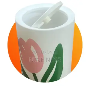 Plastic Waste Bin With Swing Cover