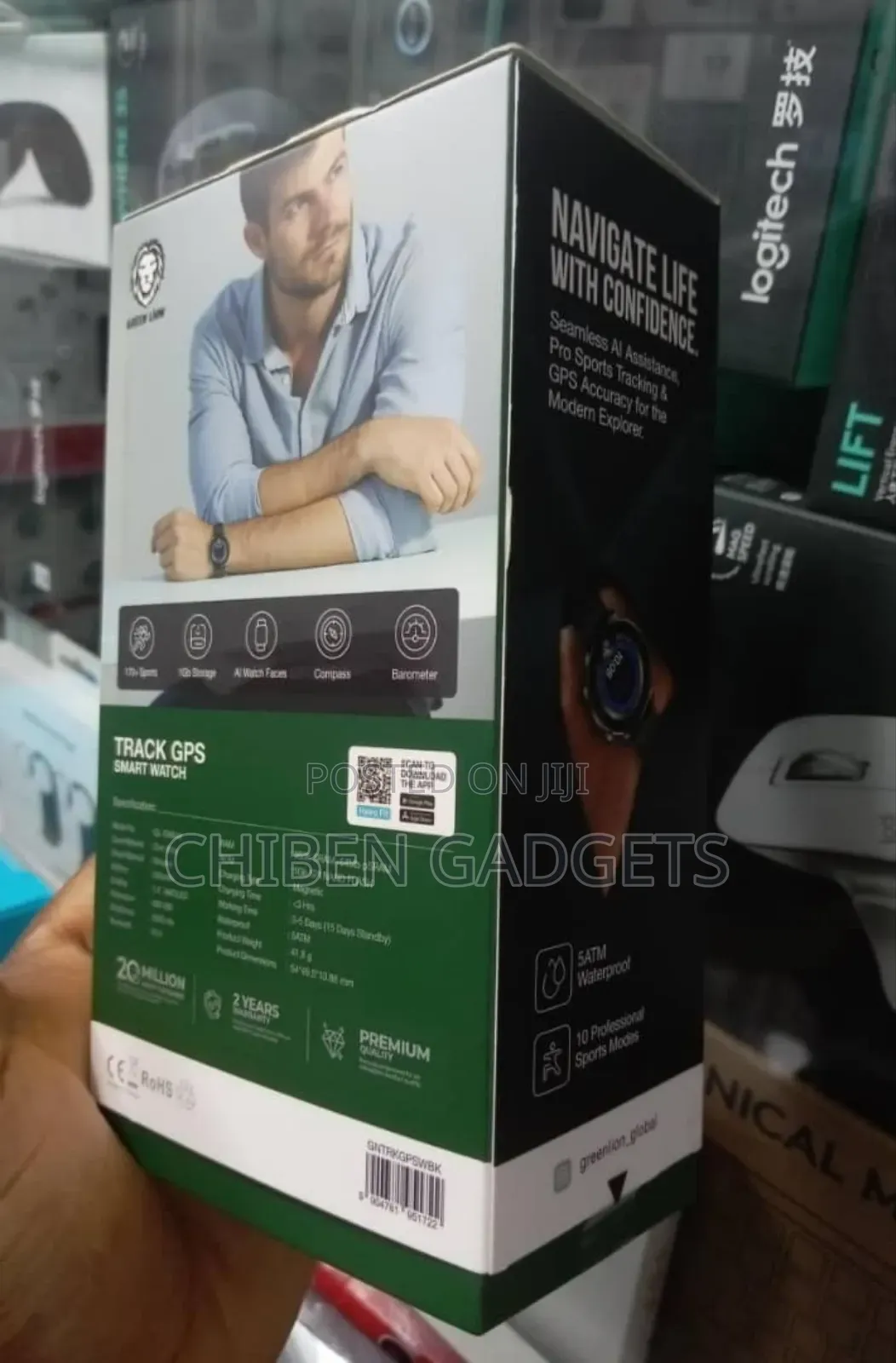 Green Lion Track Smart Watch Black