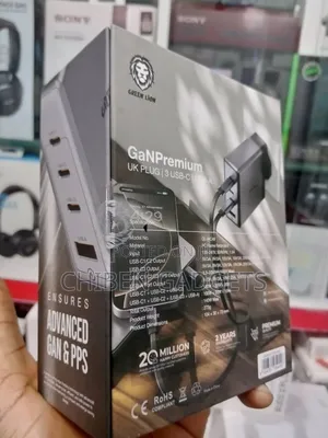 Green Lion Gen Premium Uk Plug Wall Charger 140w- Gray