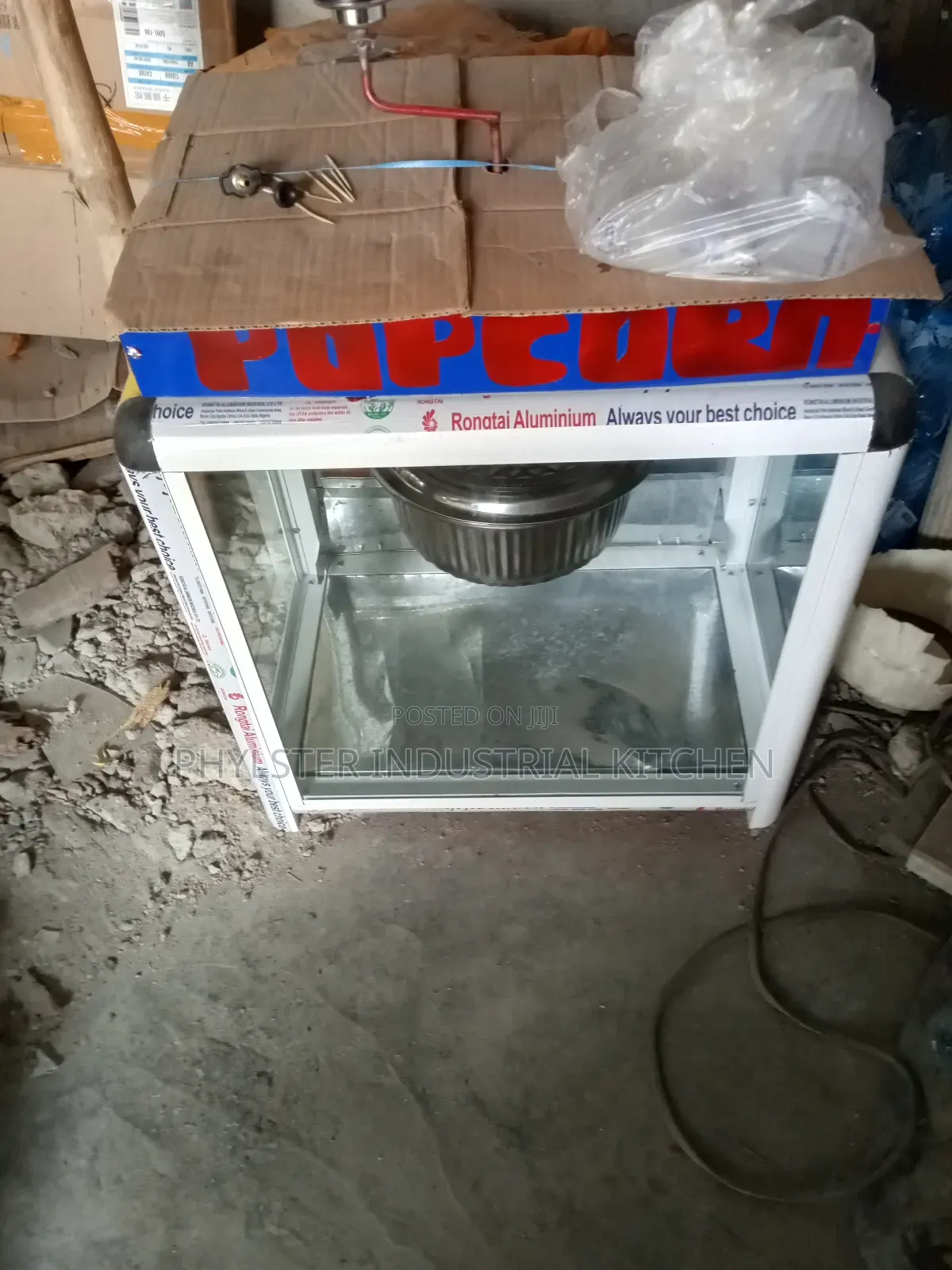 Locally Fabricated Thick Frame Gas Popcorn Machine
