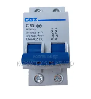 63a 2p Dc Miniature Circuit Breaker - Kowatek Solar LTD