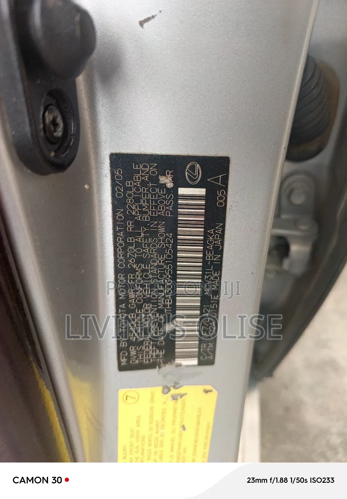 Lexus ES 2005 Silver