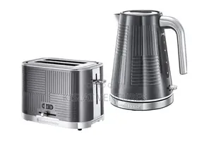 Russell Hobbs Geo Steel 2 Slice Toaster and Kettle Set