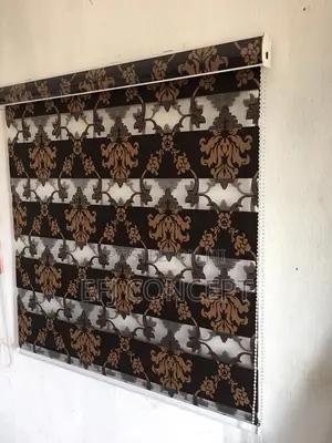 Day And Night Window Blind - Magnificent Gold Floral Style