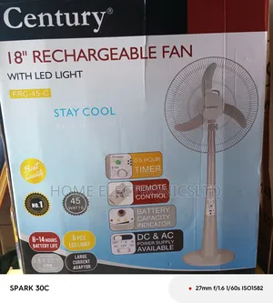 Century Rechargeable Fan 18 Inches