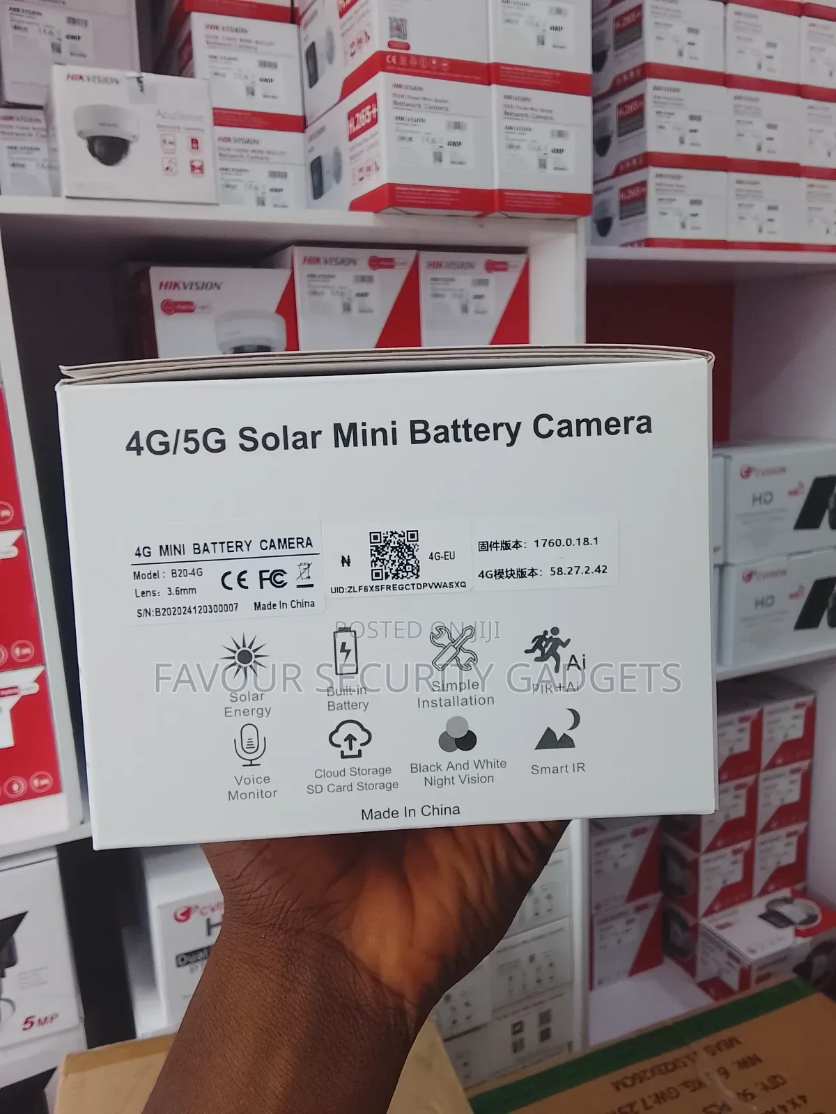4g Ubox Solar Powered Battery Camera