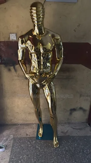 Spider Faced High Quality Gold Chrome Male Mannequin