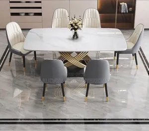 Exquisite 6 Seaters Marble Top Dining Table