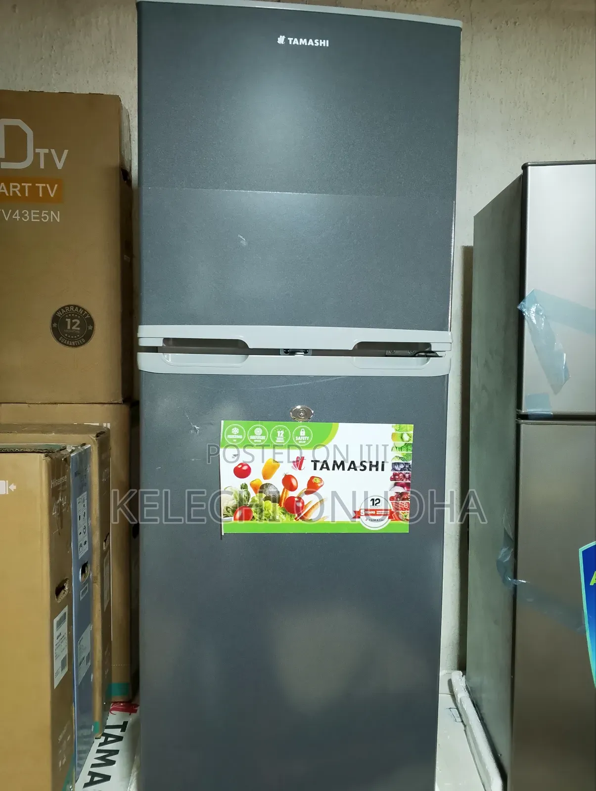 Tamashi Fridge Half Fridge Half Freezer With Low Voltage