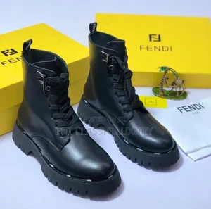 Fendi Ankle Boot 100% Leather Best Quality Well Branded Package