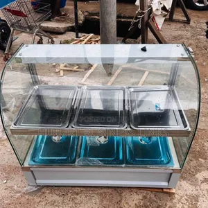 3bowl Food Warmer Curved Glass
