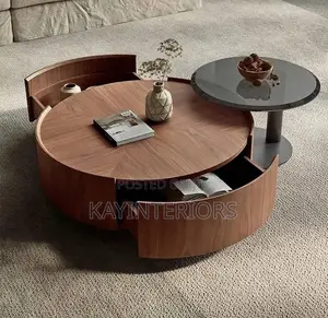 Imported Wooden Brown Table + Side Stool