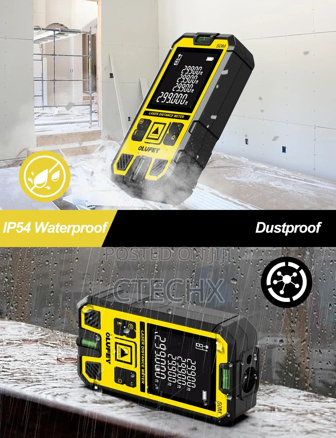 Laser Distance Meter Device 50m. Range Finder