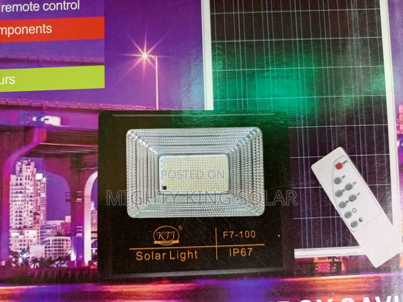 100w KTJ Floor Light With Panel and Remote