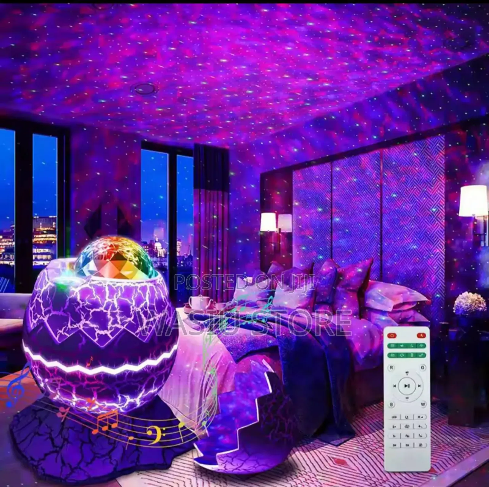Dinasour Egg Galaxy Starry Nightlight Projector