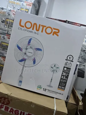 This Is Lontor 18inch Rechargeable Standing Fan
