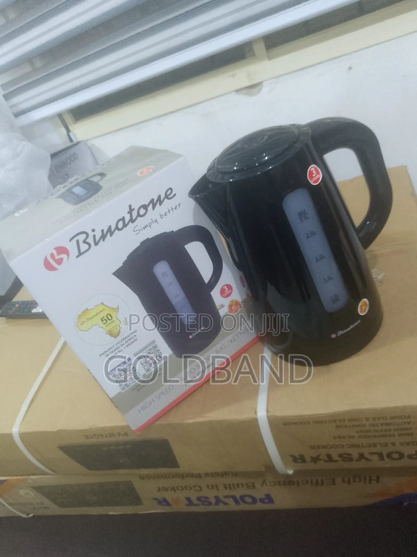 Binatone 3 Litre Kettle – Auto Shut-Off, Safe