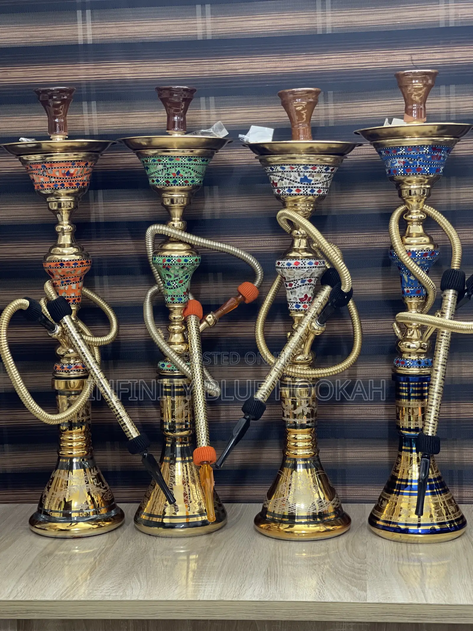 Golden Egyptian Hookah Code 0214
