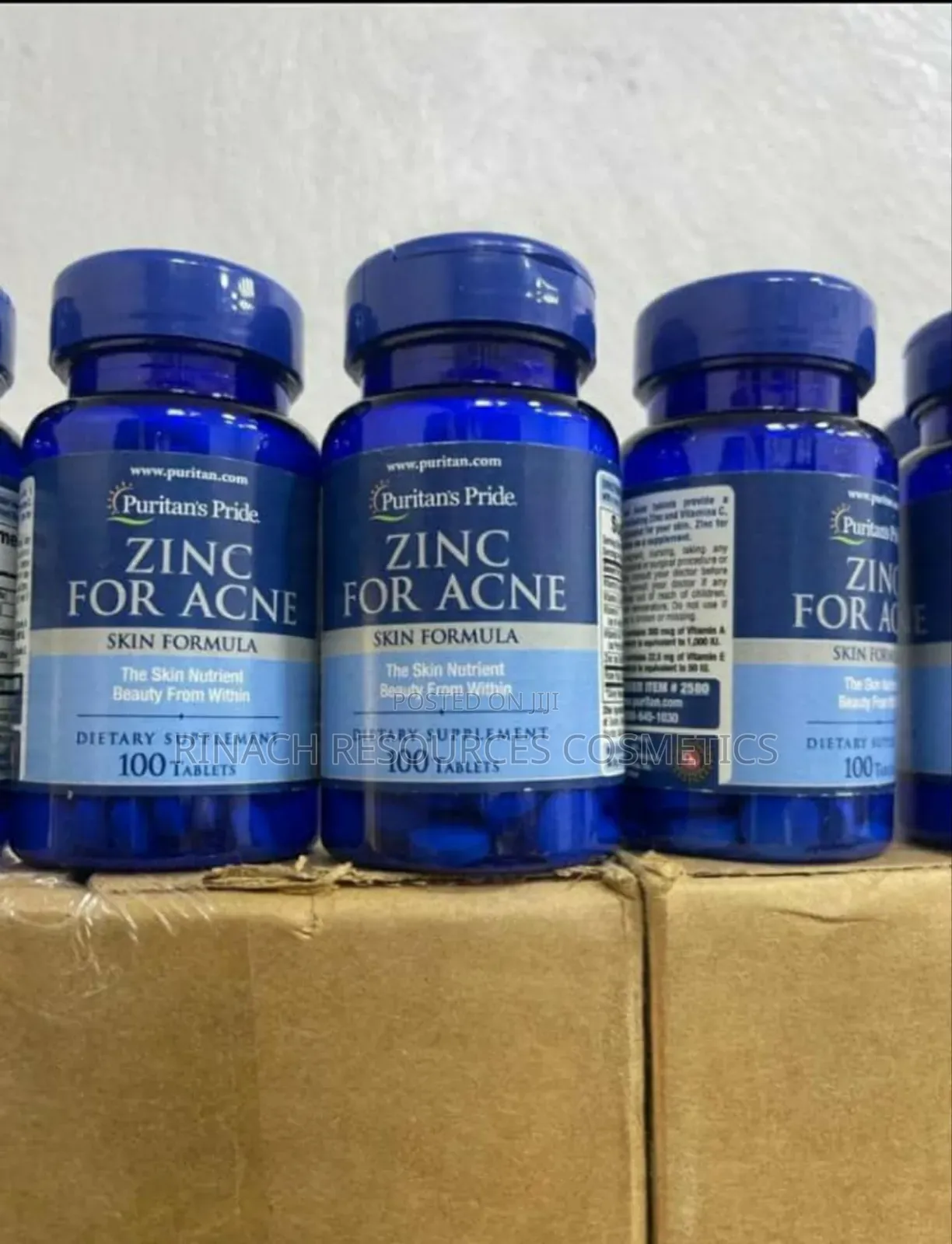 Puritan's Pride Zinc for Acne (100 Tablets).