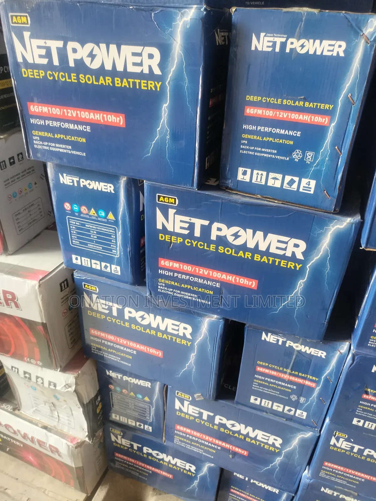 100ah 12v Net Power Deep Cycle Solar Battery