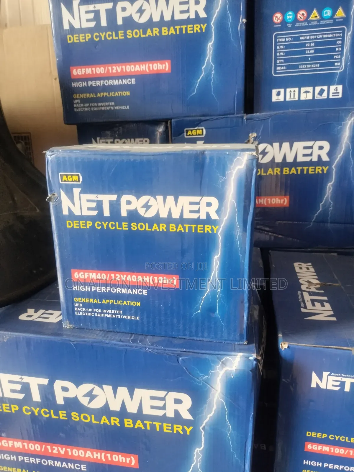 40ah 12v Net Power Deep Cycle Solar Battery