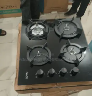 "Im-06a3 Kitchen Gas Hob – 4 Brass Burners With Safety Features"