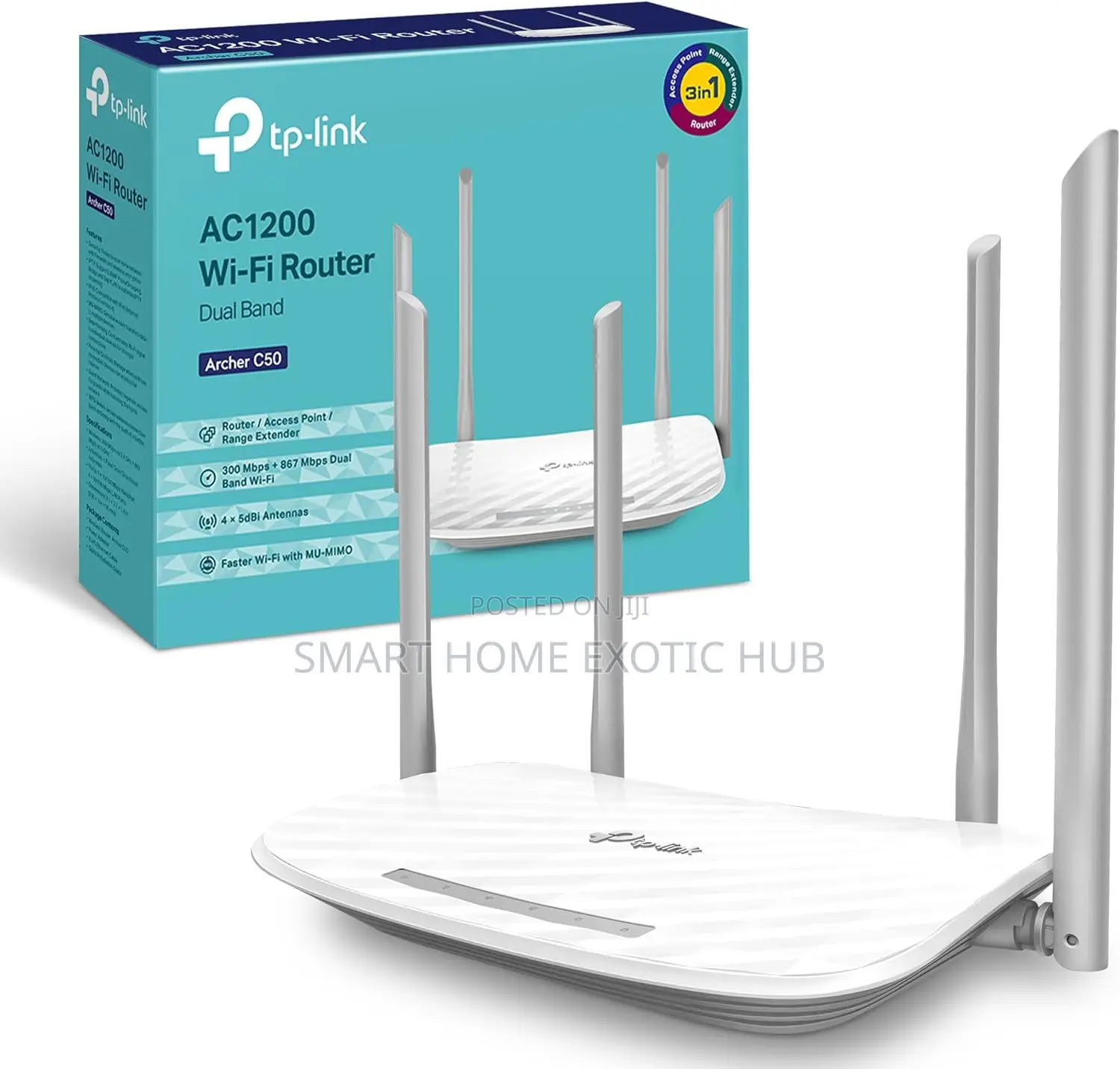 Tp-Link Ac1200 Wi-Fi Router (4 Pole)