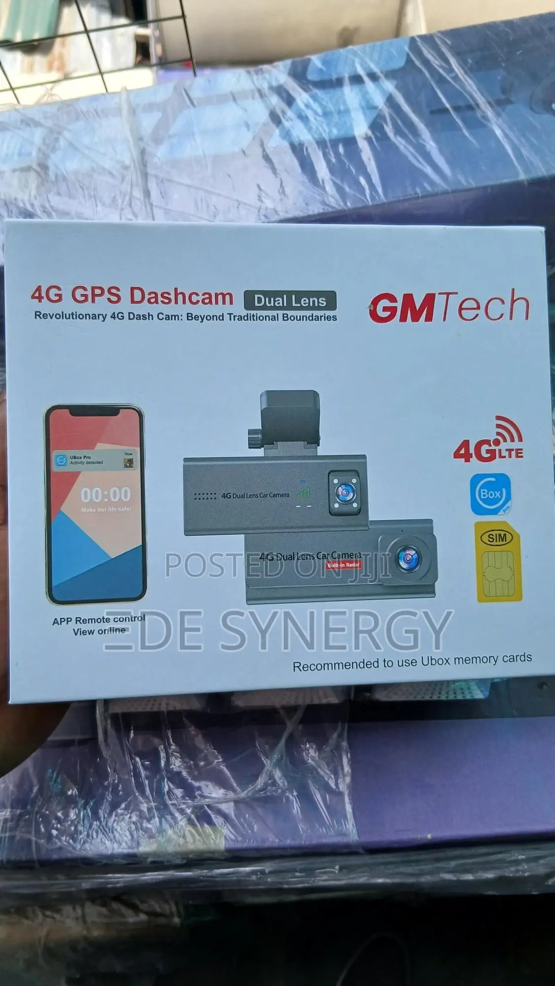 4g Dual Camera Dashcam With Sim Card, Memory Card and Mobile App