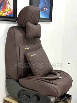 5 Seater Chocolate Brown Leather Car Seat Cover