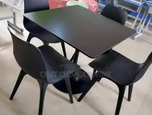 Black Table and Chair for Modern Restaurant