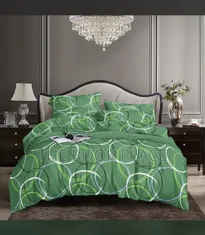 Greenish Bedsheets With Pillow Case