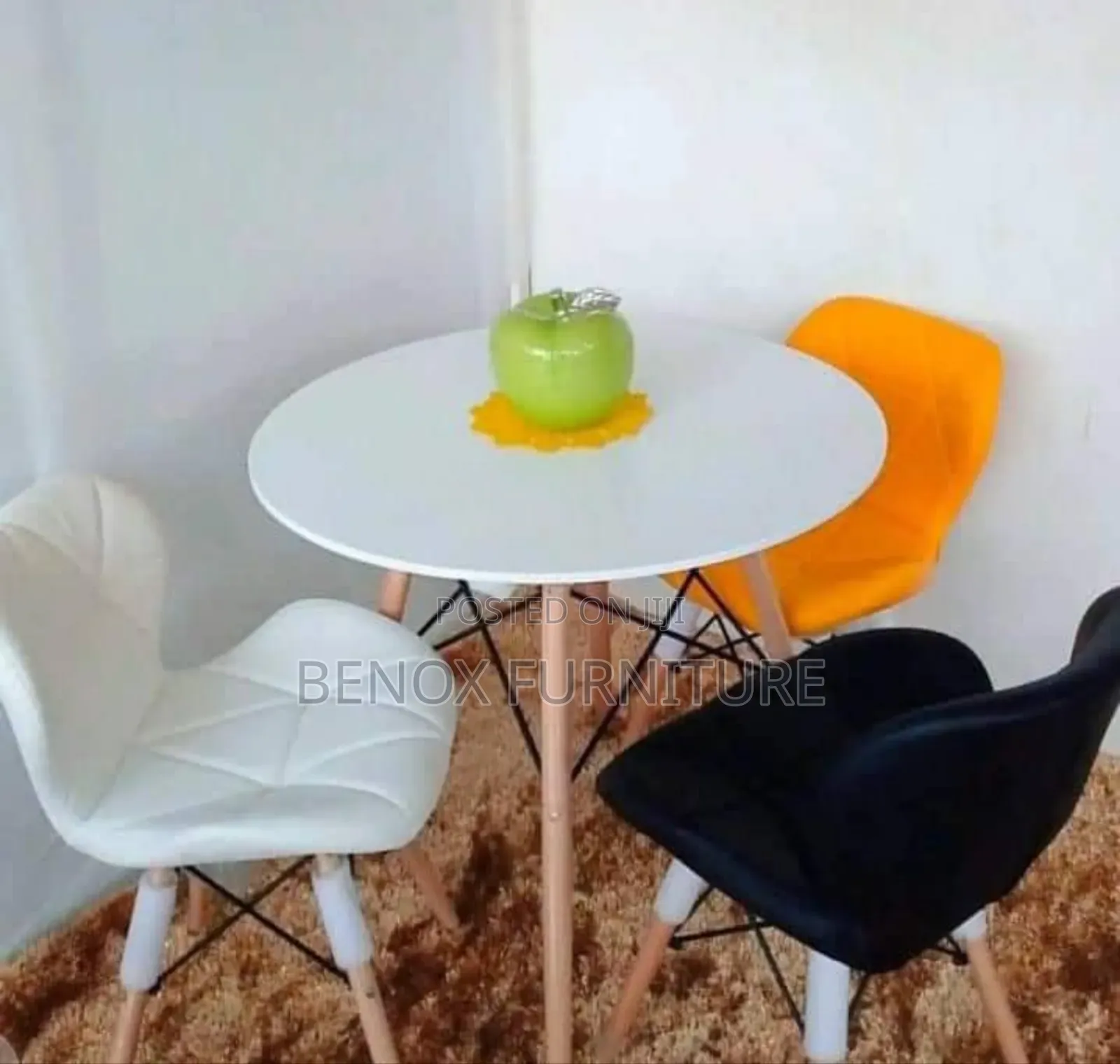 Table and 3 Design Chairs
