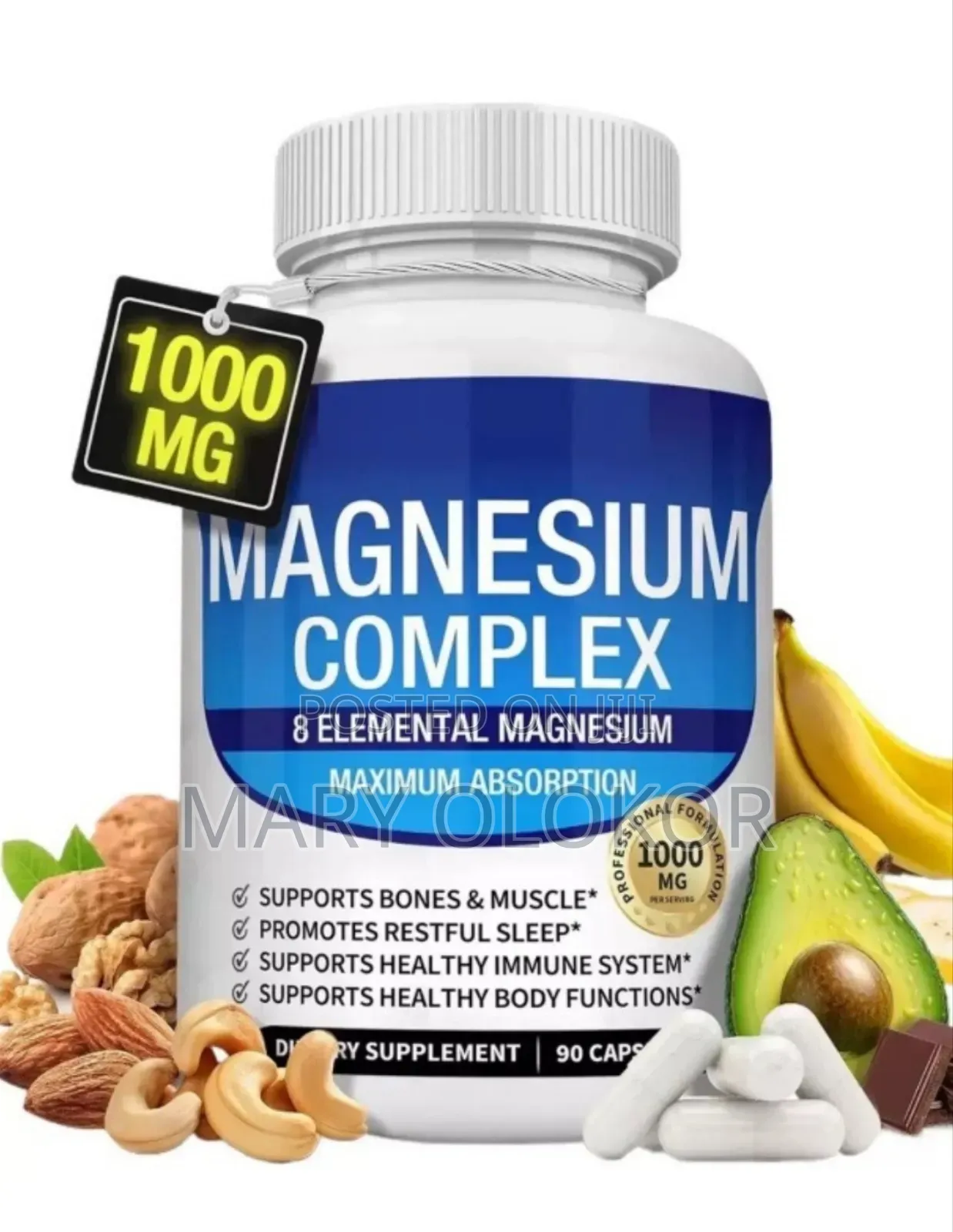 Magnesium Complex Supplement for Strong Bones,Stress and Healthy Heart