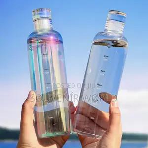 Transparent Water Bottle With Time Scale