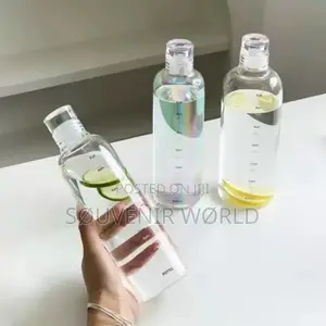 Transparent Water Bottle With Time Scale