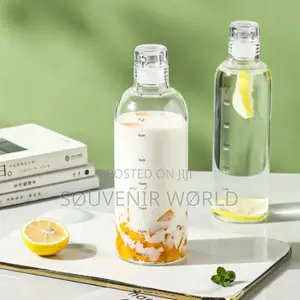 Transparent Water Bottle With Time Scale