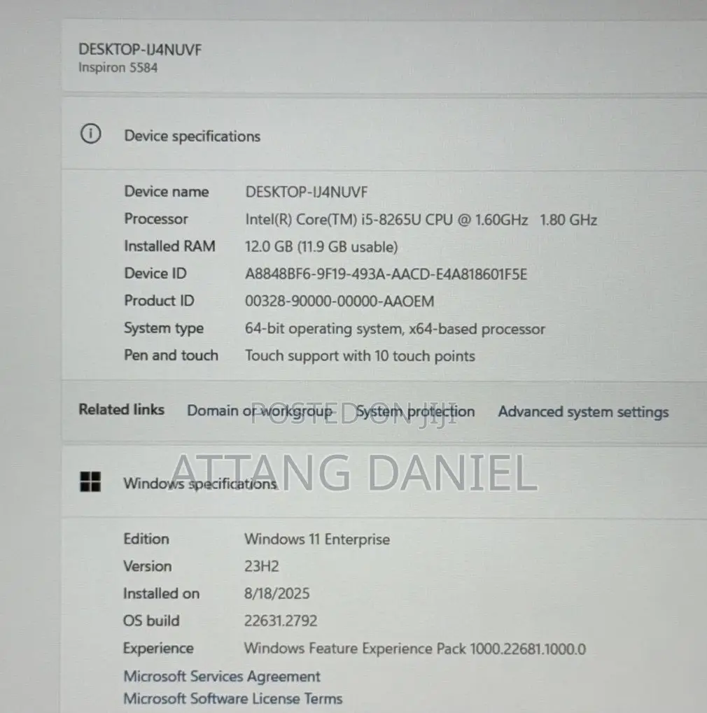Laptop Dell Latitude 5580 12GB Intel Core I5 SSD 256GB