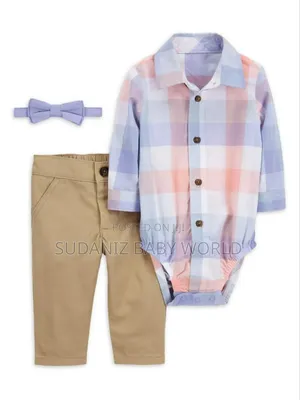 Carter's Child of Mine Baby Boy Bodysuit and Pant Outfit Set, 2-Piece.