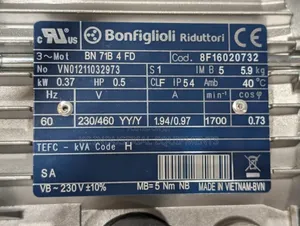 0.37kw Bonfifglioli Motor Flange