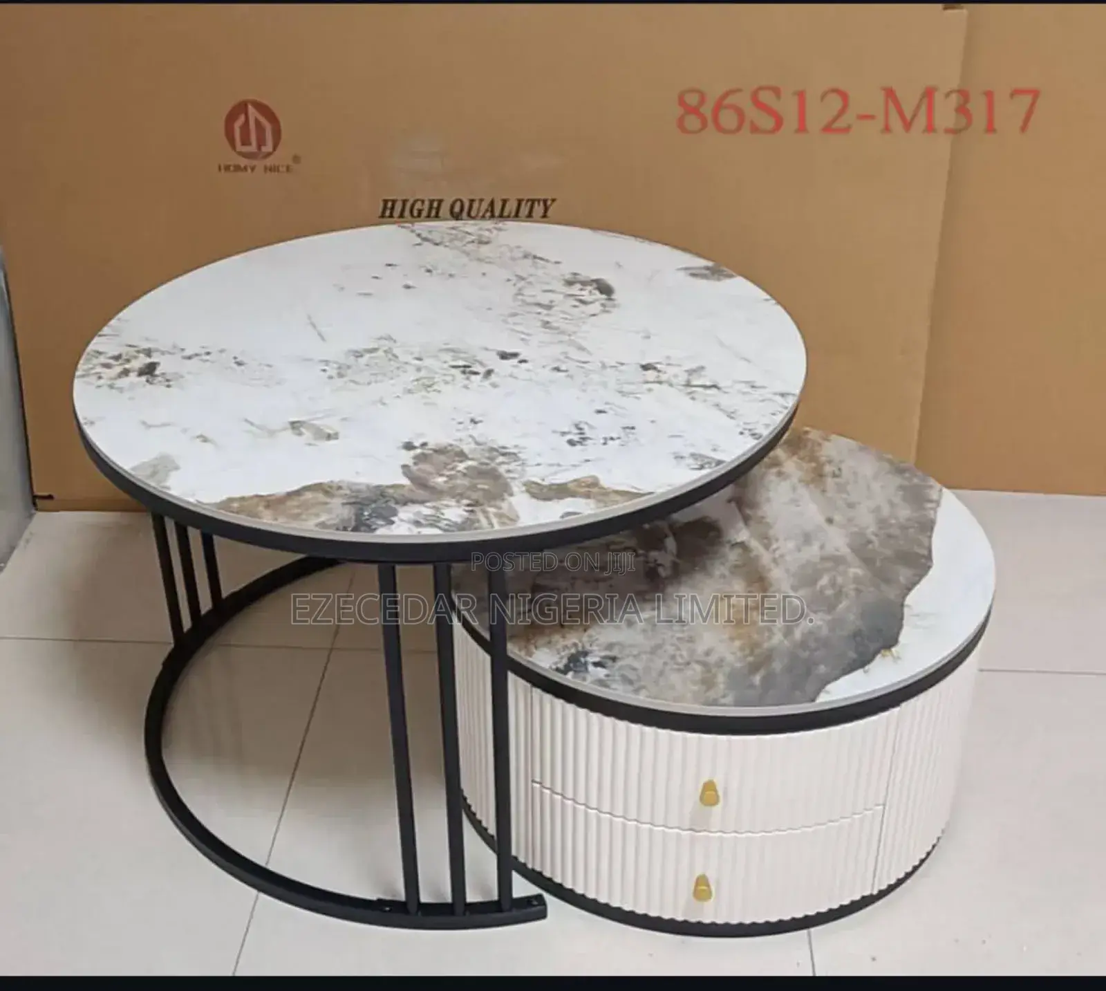 Round Marble Top Center Table