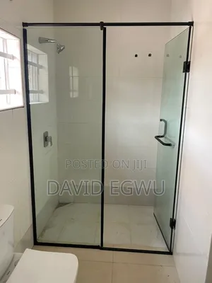 Shower Glass With Hinged Door