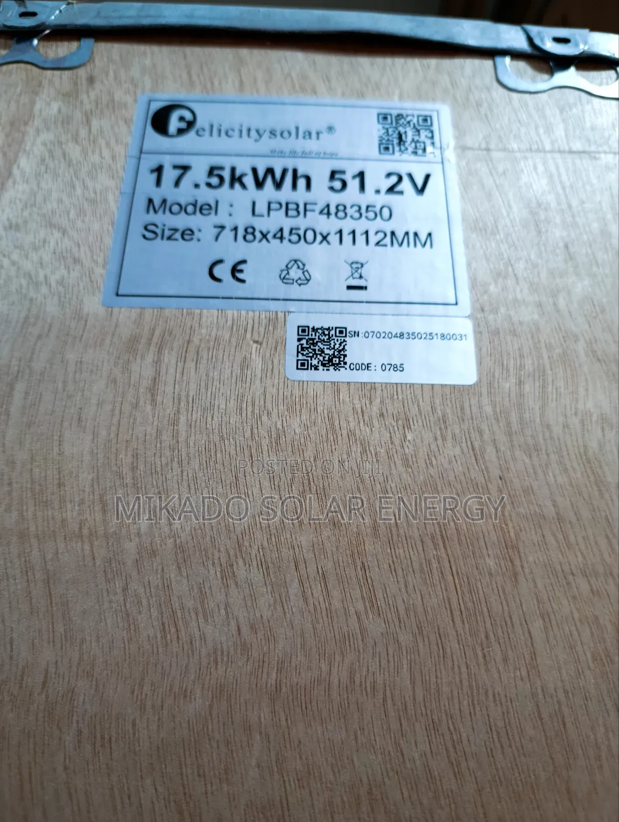 Felicity 17.5kwh Lithium Iron Battery