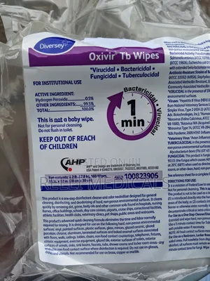Anti Bacterial/Fungcidal/Tuberculocidal Wipes