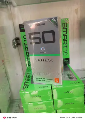 New Infinix Note 50s 256 GB Black
