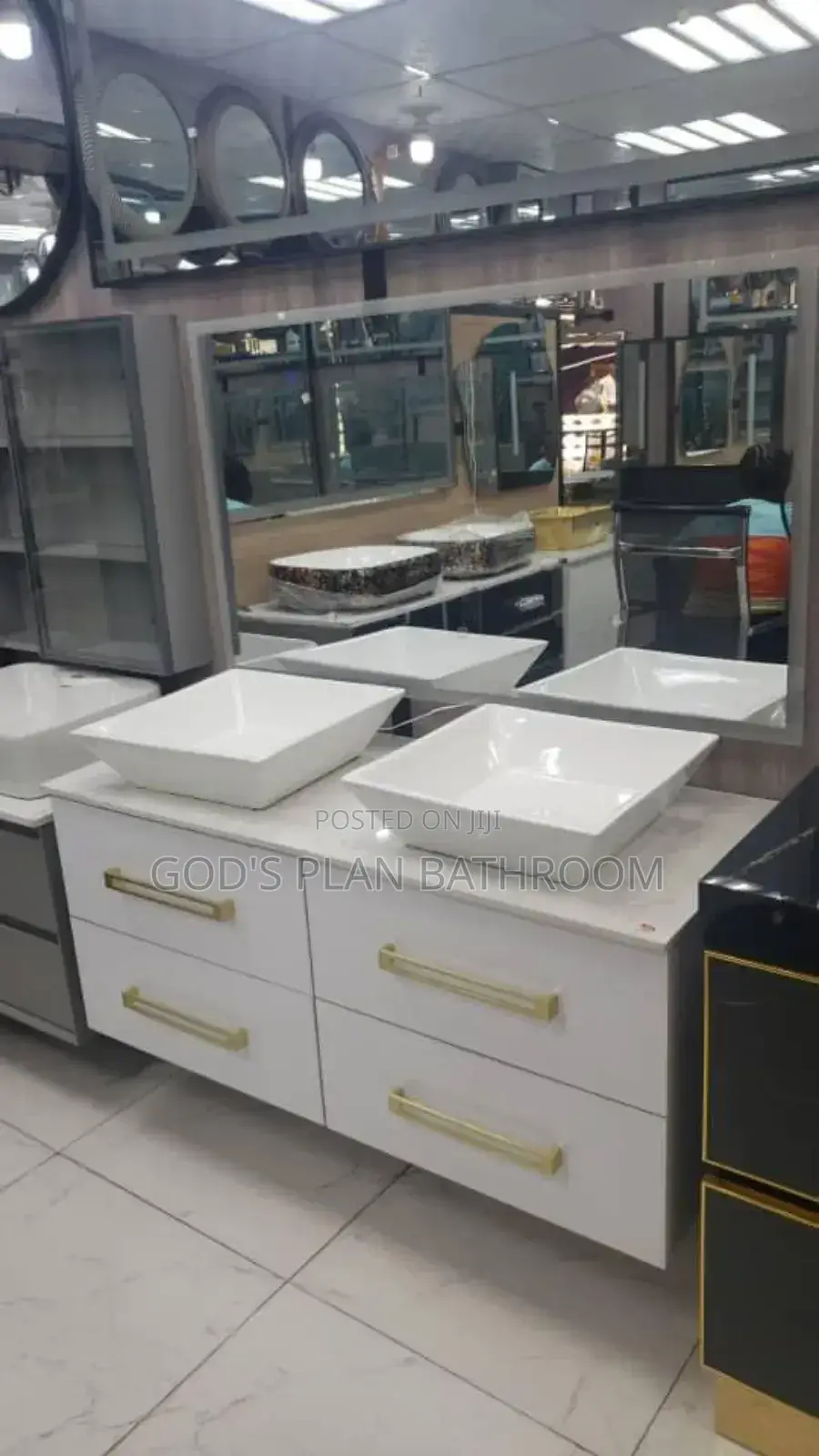 Executive White Double Cabinet