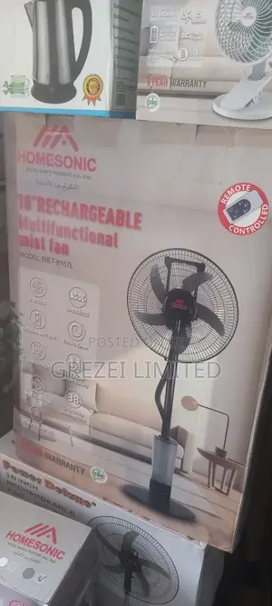 Homesonic Rechargeable Mist Fan 18inch