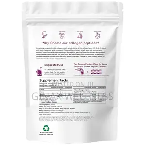 Multi-Collagen Peptides Powder With Biotin and Vitamin C (454g Size)