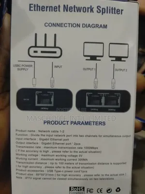 Rj45 Network Splitter Adapter 1 to 2