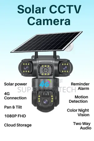 Real 3 Lens Solar Cctv Camera